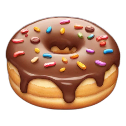 A donut who is ordering a pizza sticker