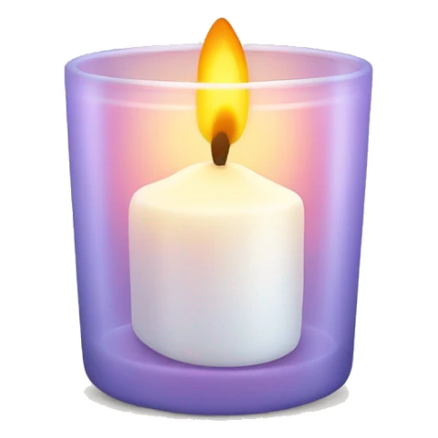 candle in a cute glass sticker