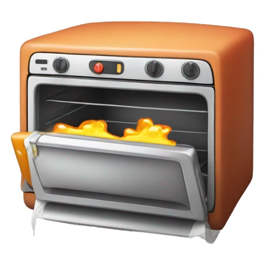 An oven pointing super soaker at the viewer sticker