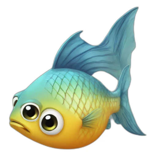 Poisson triste sticker