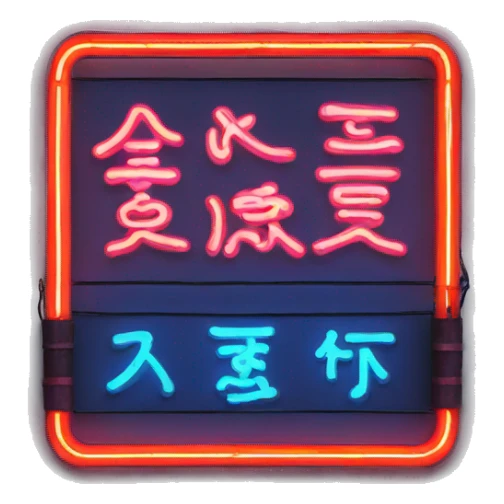 Tokyo neon sign  sticker