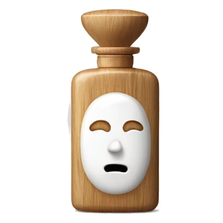 Wood stick white parfum bottle  sticker