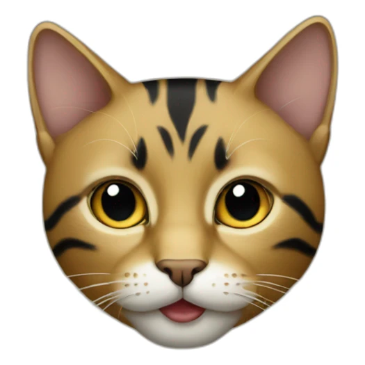 cat black gold sticker