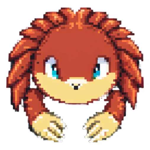 Knuckles the Echidna face from Sonic the Hedgehog sticker