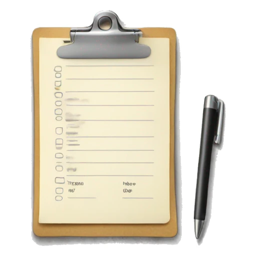 Sign up sheet with clipboard and pen sticker