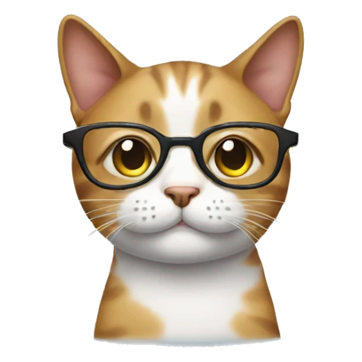 cat that wear glasses sticker