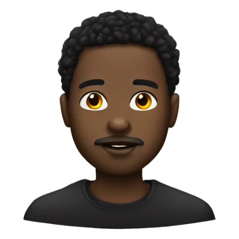 black guy with a septum piercing and fat sticker