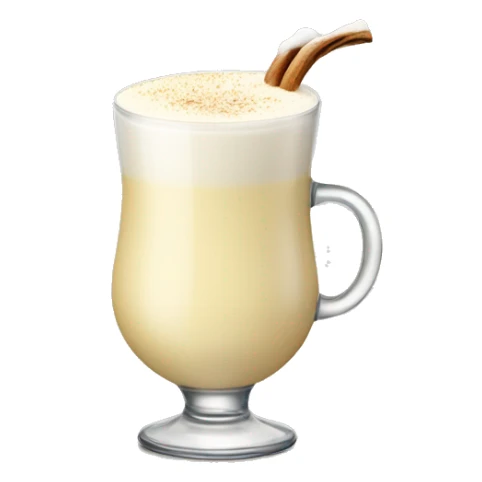 Glass of eggnog sticker