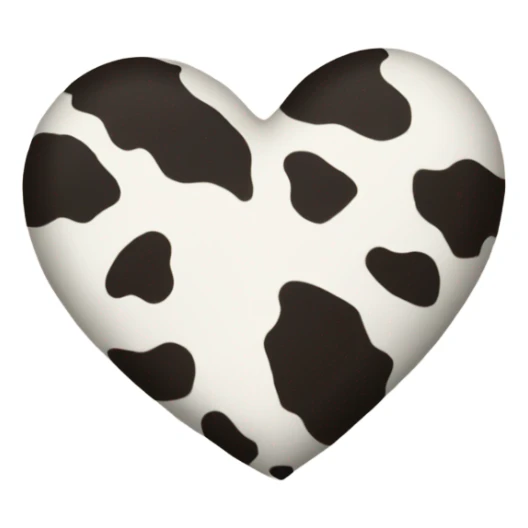 Cow print heart  sticker