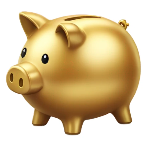 golden piggy bank  sticker