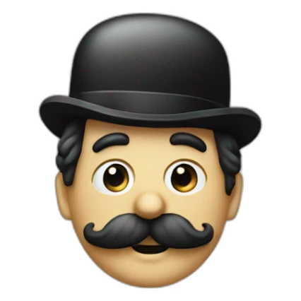 Charlie chaplin moustache carrée sticker