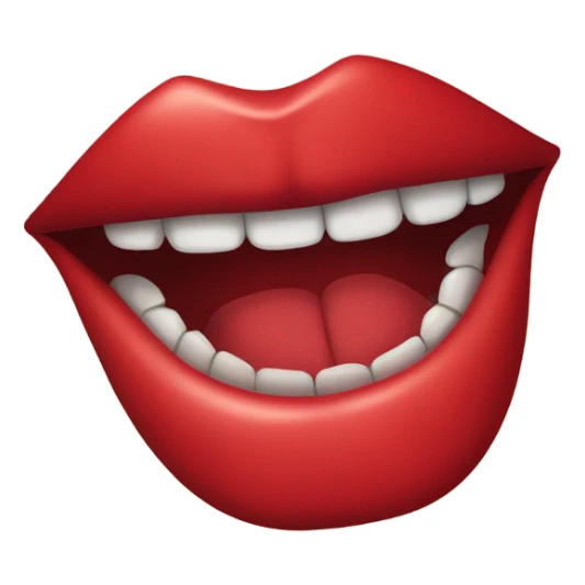 red female lips with protruding fangs sticker