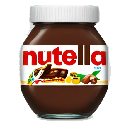 a opened jar of nutella sticker