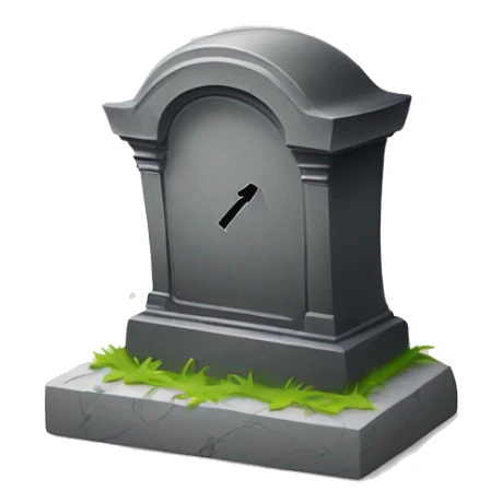 Tombstone that says RIP Roomba 2024-2024 sticker