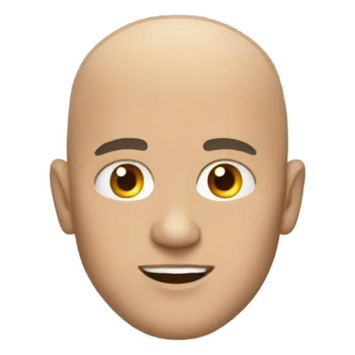 bald male in black jacket sticker