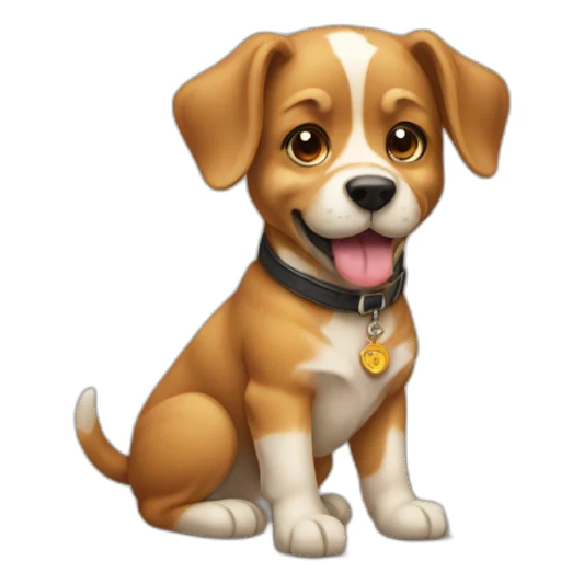 Un chien avec du scotch sur la patte sticker