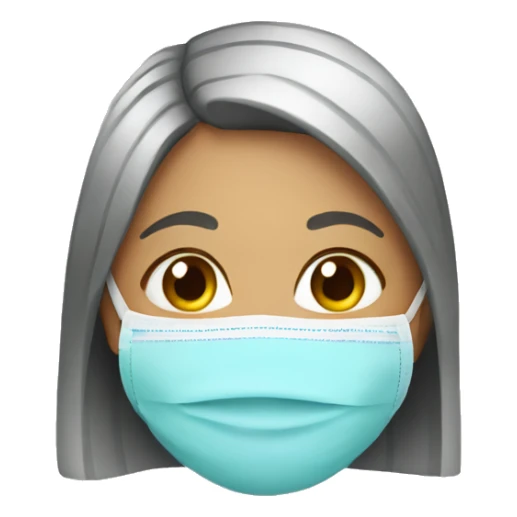 girl with face mask on sticker