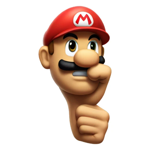 Mario angrily shaking fist sticker