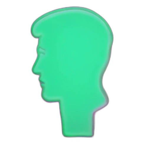 Human silhouette neon sign sticker