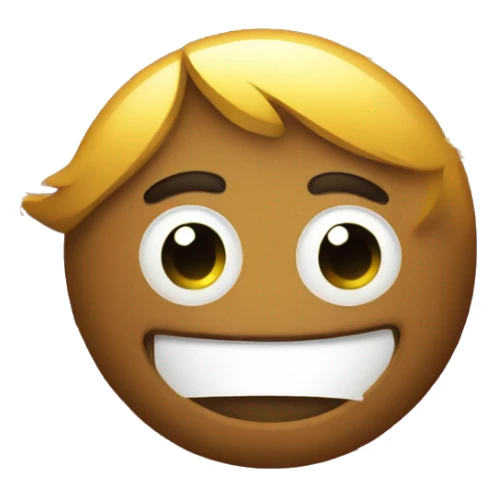 Content emoji face with sparkle emoji sticker