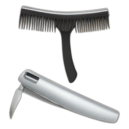 razor next to yak hair sticker