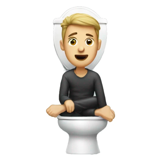 man in a toilet sticker