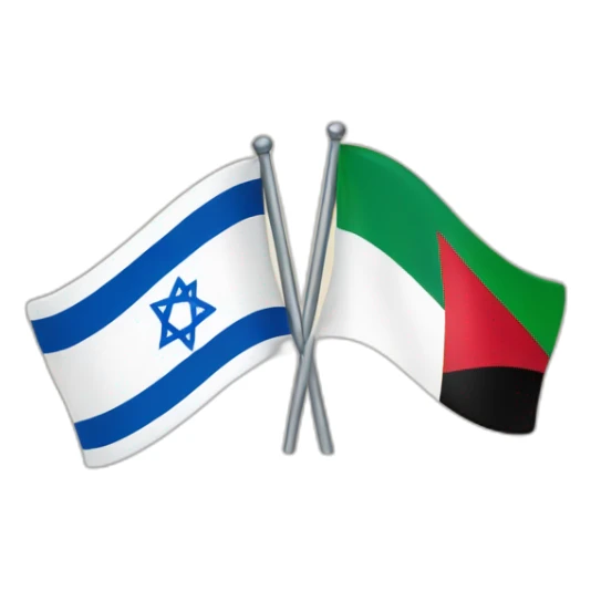 israel and palestine flags, together sticker