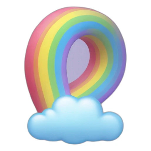 coeur arc en ciel sticker