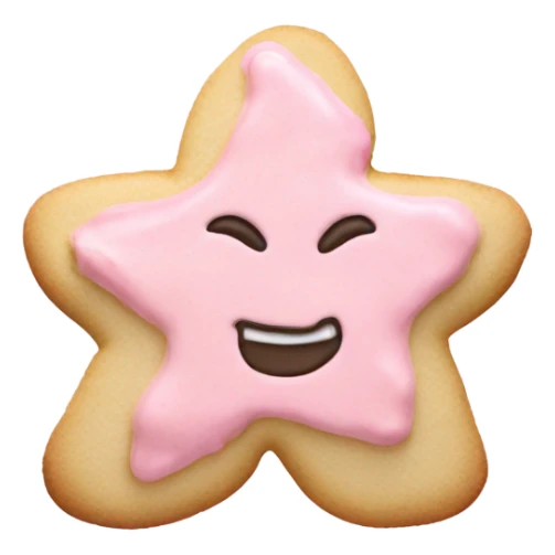 sugar cookie with pastel pink frosting sticker