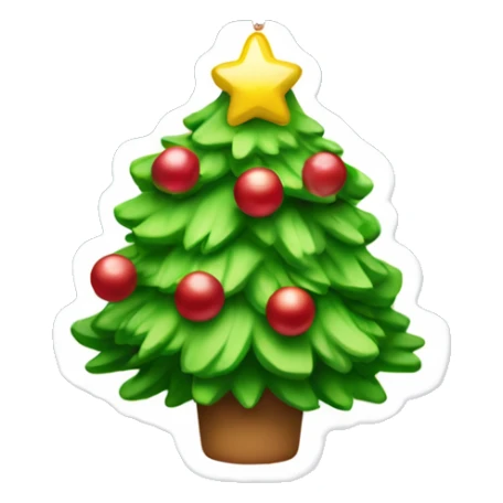 Christmas tree ornament, holiday decorations. sticker