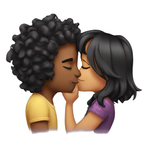 kissy kiss yay hah sticker