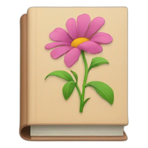 book with flower design in the cover sticker