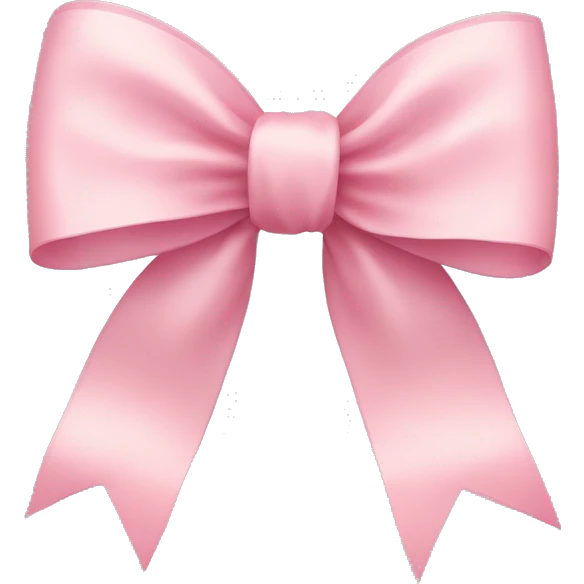 light pink ribbon bow emoji