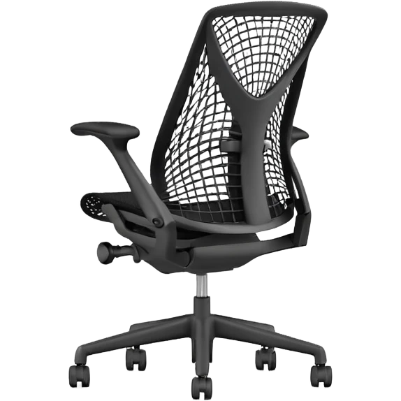 White Sayl Herman Miller ergonomic chair back view emoji