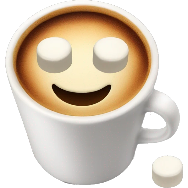 Cofee with marshmellow  emoji