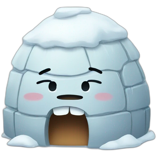 igloo crying emotional face emoji