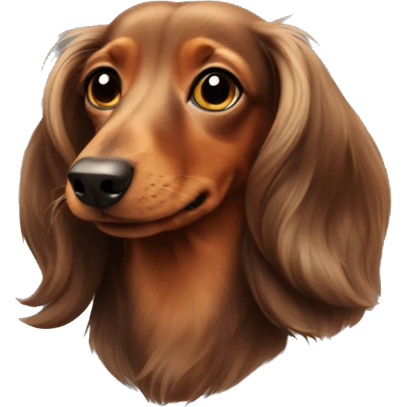 Long-haired dachshund emoji