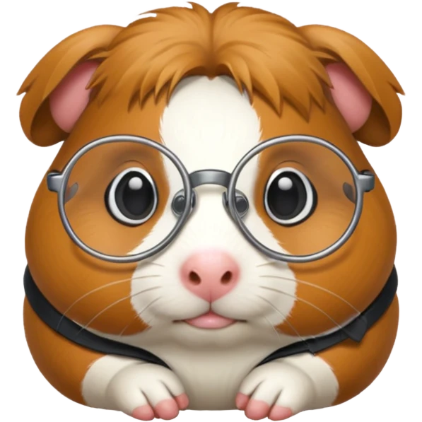 detective guinea pig with glasses emoji
