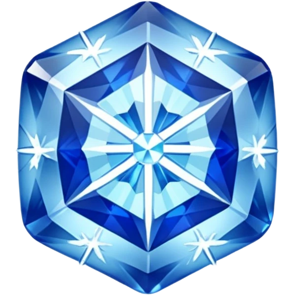 Blue Gem with an Ice Flake Inside emoji