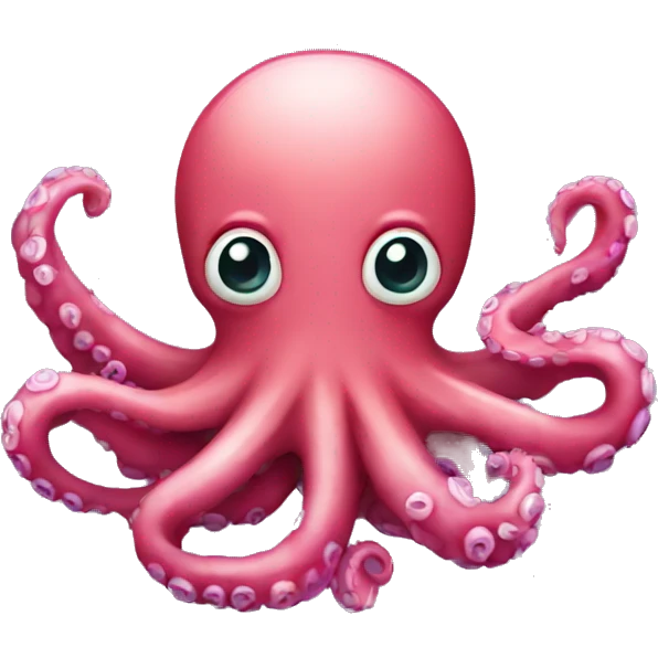 Octopus with raspberry emoji