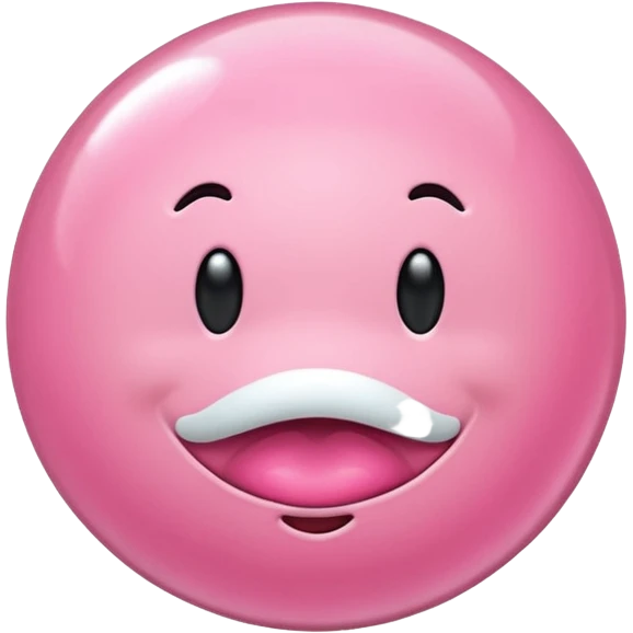 Pink bubble-gum emoji