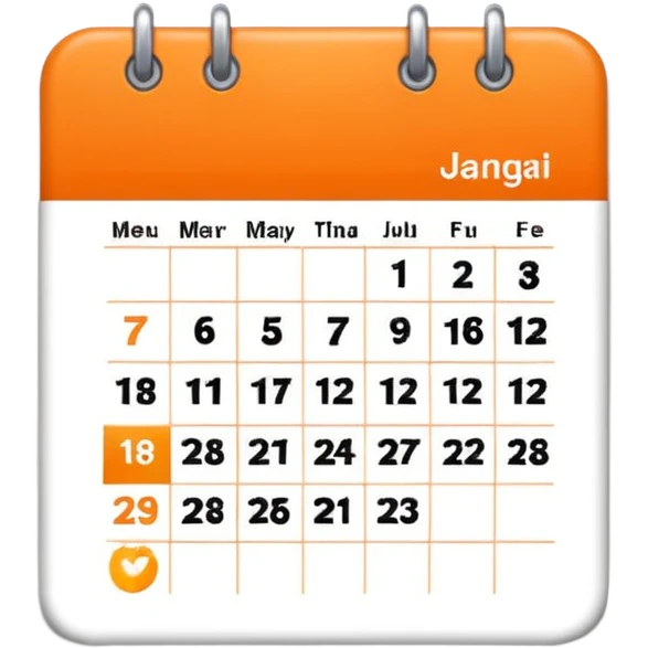 orange simple calendar emoji