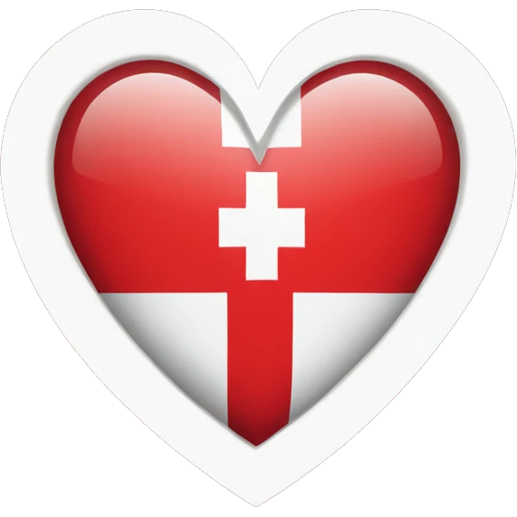 heart as switzerland flag simple emoji