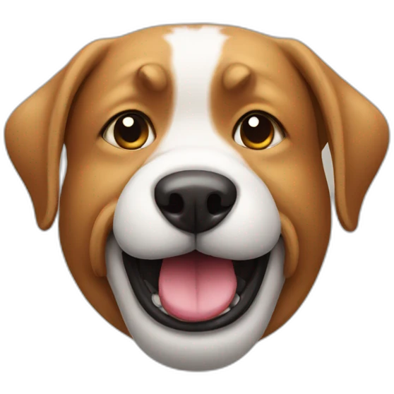 Dog with ball in mouth emoji