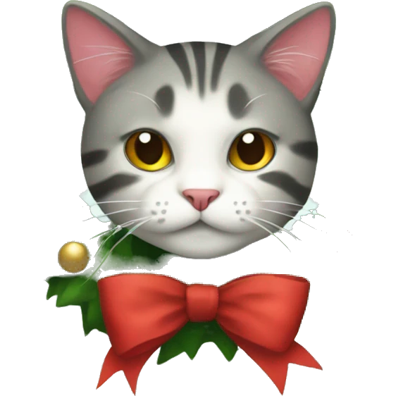 Christmas wreath cat emoji
