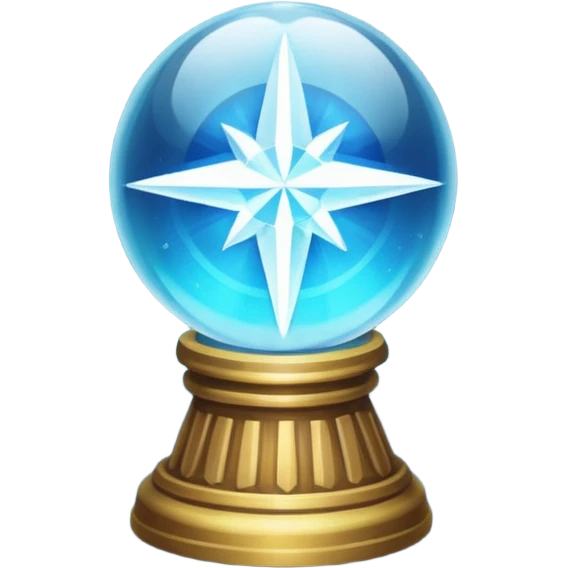 crystal orb flashing “solution found” glow emoji