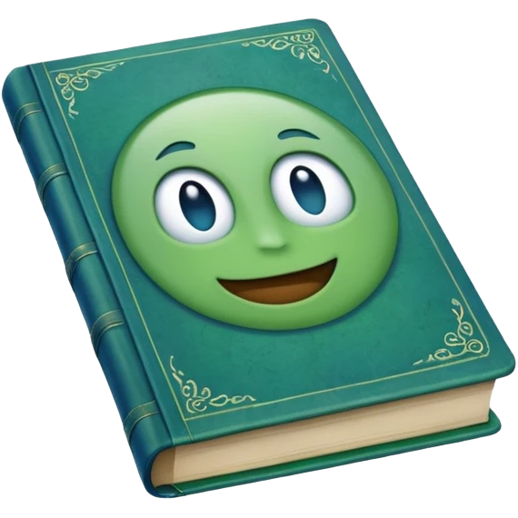green and blue book emoji
