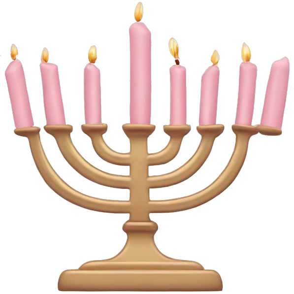 light pink menorah emoji