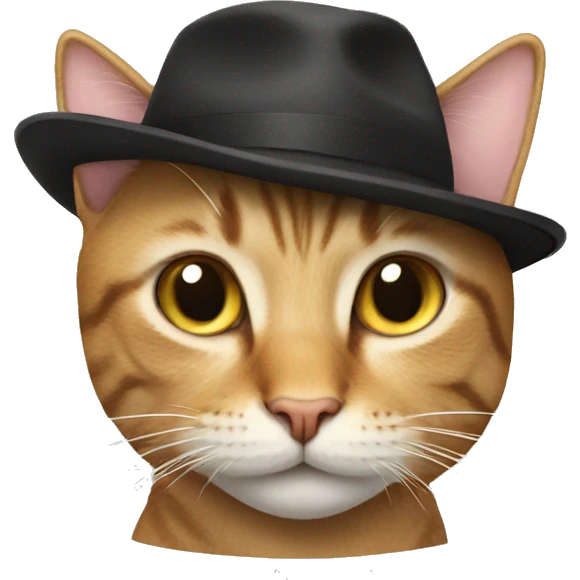 cat wearing hat emoji