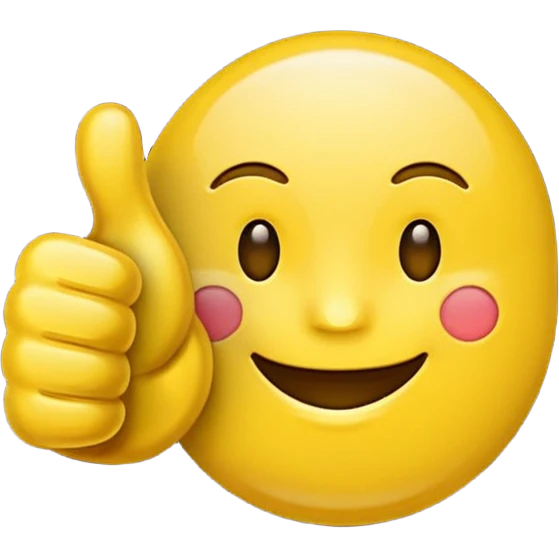 thumbs up emoji, positive and bold emoji